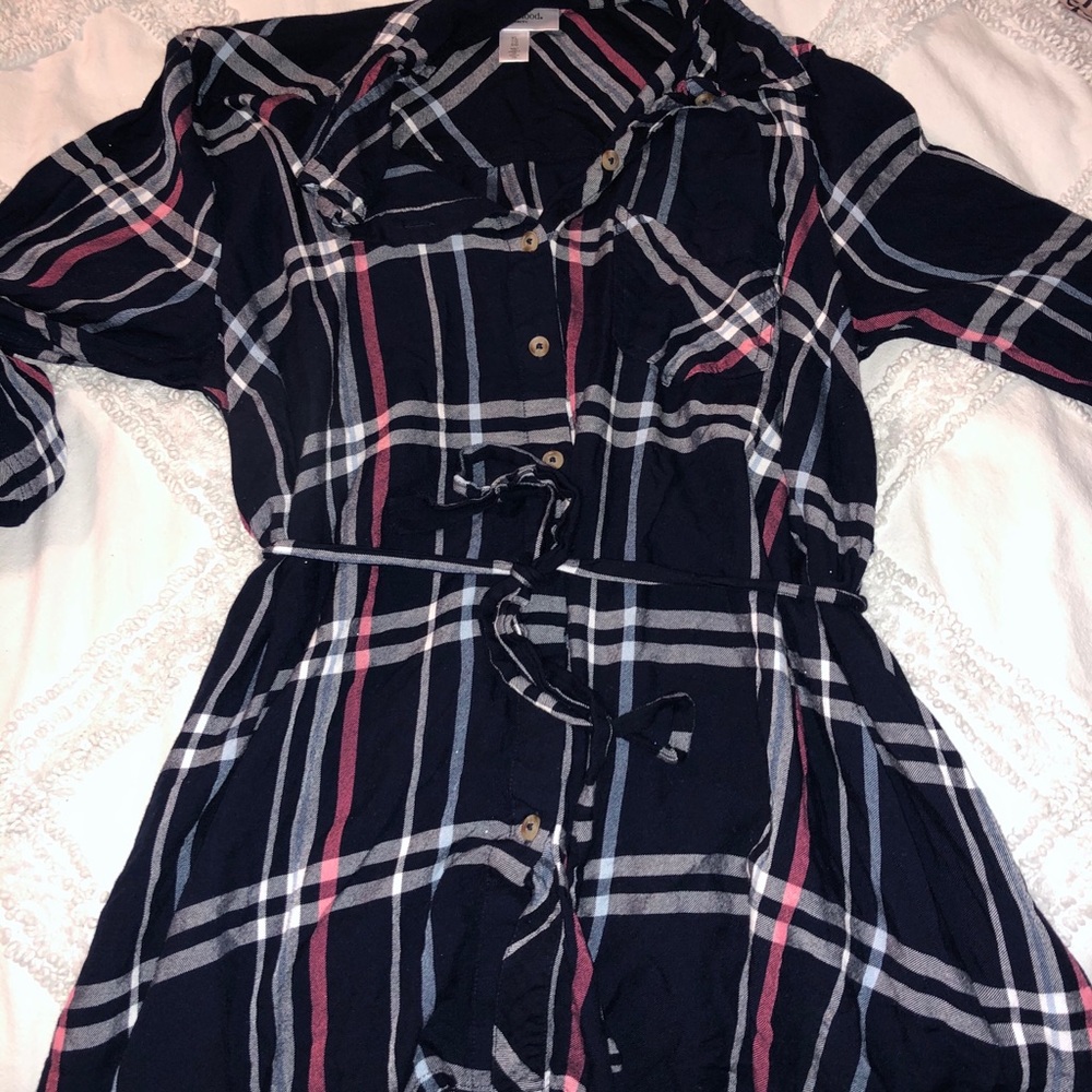 Maternity dress shirt button up